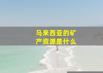 马来西亚的矿产资源是什么