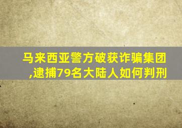 马来西亚警方破获诈骗集团,逮捕79名大陆人如何判刑