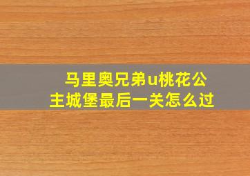 马里奥兄弟u桃花公主城堡最后一关怎么过