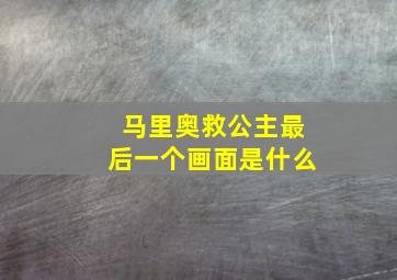 马里奥救公主最后一个画面是什么