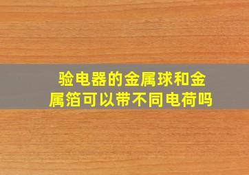 验电器的金属球和金属箔可以带不同电荷吗