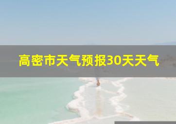 高密市天气预报30天天气