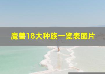 魔兽18大种族一览表图片