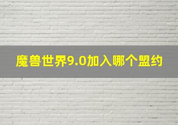 魔兽世界9.0加入哪个盟约