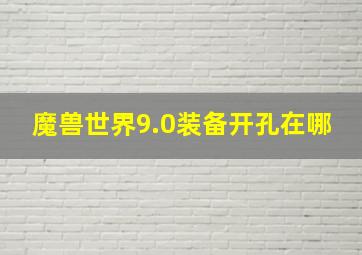 魔兽世界9.0装备开孔在哪