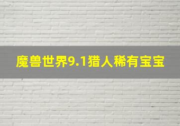 魔兽世界9.1猎人稀有宝宝