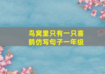 鸟窝里只有一只喜鹊仿写句子一年级