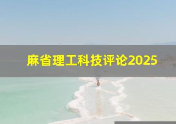 麻省理工科技评论2025