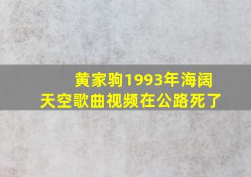 黄家驹1993年海阔天空歌曲视频在公路死了