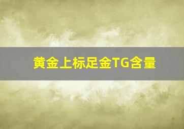 黄金上标足金TG含量