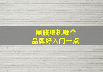 黑胶唱机哪个品牌好入门一点