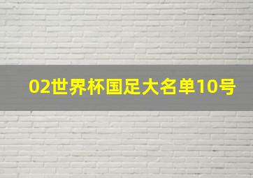 02世界杯国足大名单10号