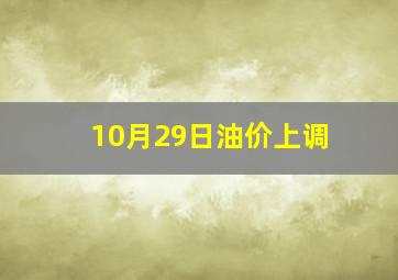 10月29日油价上调