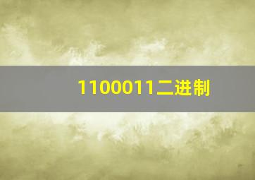 1100011二进制