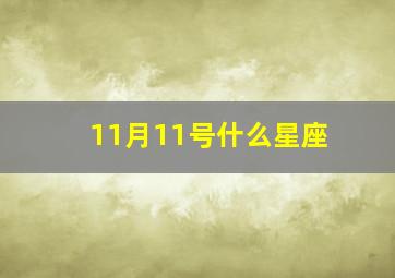 11月11号什么星座