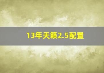 13年天籁2.5配置