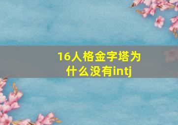 16人格金字塔为什么没有intj