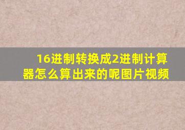 16进制转换成2进制计算器怎么算出来的呢图片视频