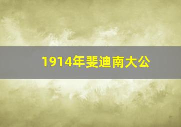 1914年斐迪南大公