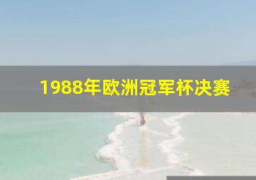 1988年欧洲冠军杯决赛