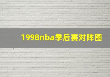 1998nba季后赛对阵图