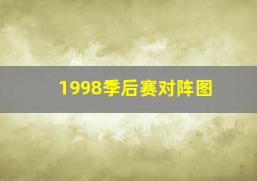 1998季后赛对阵图