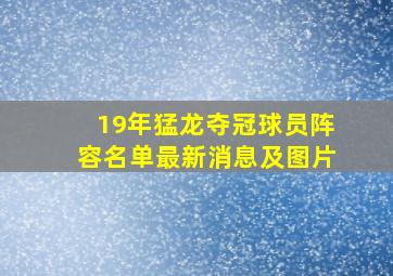 19年猛龙夺冠球员阵容名单最新消息及图片