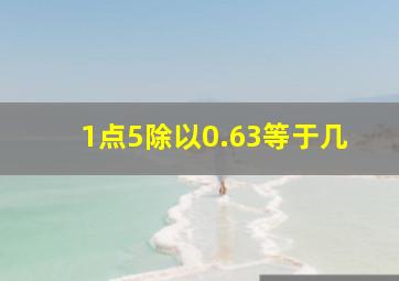 1点5除以0.63等于几