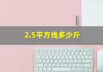 2.5平方线多少斤