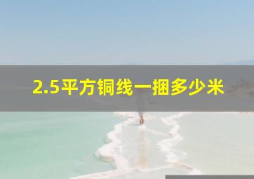 2.5平方铜线一捆多少米