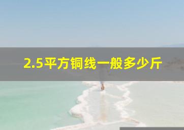 2.5平方铜线一般多少斤