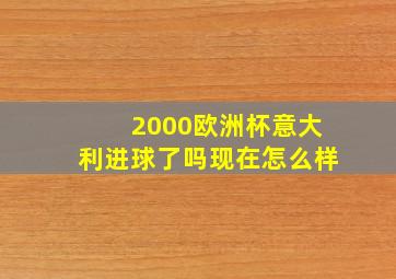 2000欧洲杯意大利进球了吗现在怎么样