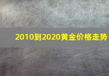 2010到2020黄金价格走势