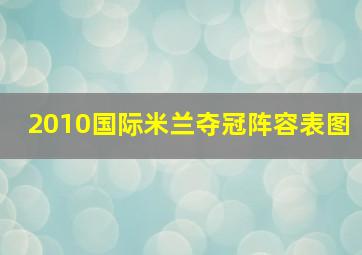 2010国际米兰夺冠阵容表图