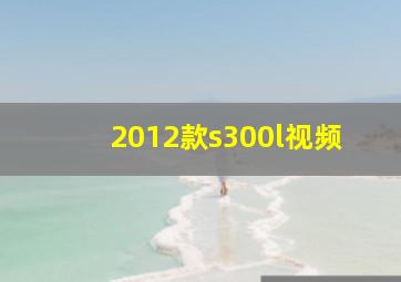 2012款s300l视频