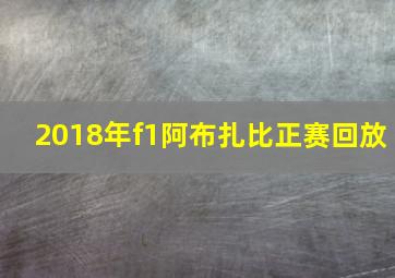 2018年f1阿布扎比正赛回放