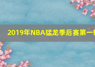 2019年NBA猛龙季后赛第一轮