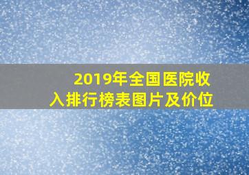 2019年全国医院收入排行榜表图片及价位