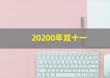 20200年双十一