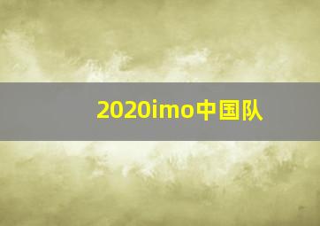 2020imo中国队