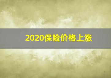 2020保险价格上涨