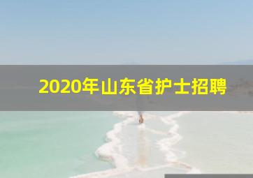 2020年山东省护士招聘