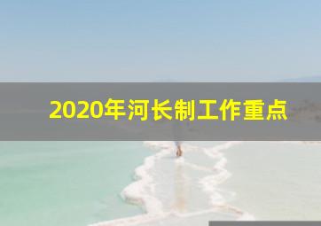 2020年河长制工作重点