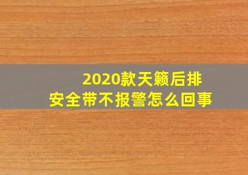 2020款天籁后排安全带不报警怎么回事