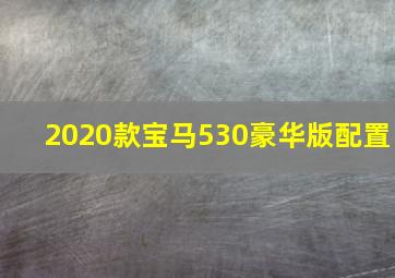 2020款宝马530豪华版配置