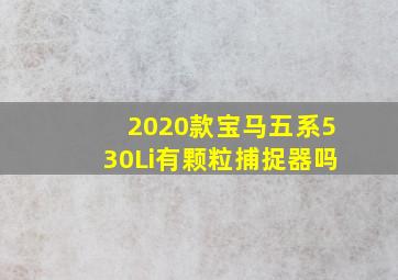 2020款宝马五系530Li有颗粒捕捉器吗