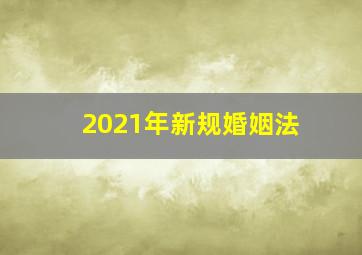 2021年新规婚姻法