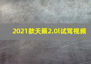 2021款天籁2.0l试驾视频