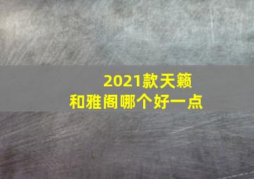 2021款天籁和雅阁哪个好一点