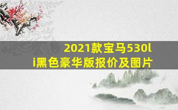 2021款宝马530li黑色豪华版报价及图片